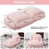 Folding Teddy Lounge Chair with 5 Adjustable Positions for Floor Gaming,Reading or Meditation-Cuddlewood - 4 of 4