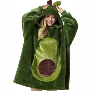 Joyfy Avocado Wearable Blanket Hoodie, Oversized Soft Fleece