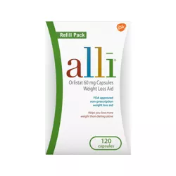 ALLI Orlistat 60 mg Capsules Weight Loss Aid Refill Pack - 120ct