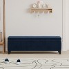 TiramisuBest Storage Ottoman,Retro Green Velvet Footstool with Hidden Storage for Living Room, Bedroom, or Entryway - 2 of 4