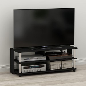 Furinno 3-Tier TV Stand for TVs up to 48" TV Console Table Entertainment Center w/Open Storage Shelves,Americano - 1 of 4