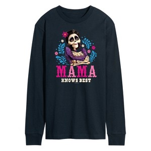 Men's Disney Imelda Mama Knows Best Long Sleeve Graphic T-Shirt - Navy - X-Large - 1 of 4