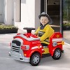 Qaba 12V Ride on Fire Truck, Battery Powered Electric Car for Kids with Siren, Flashing Lights Fire Extinguisher, Soft Start, Horn Music, Red - 3 of 4