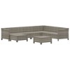 vidaXL 8 Piece Patio Lounge Set with Cushions Gray Poly Rattan - 4 of 4