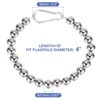 Unique Bargains Beaded Retainer Ring Durable Material Flag Pole Silver - 2 of 4