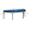 CAVINAS Bench Semi-Circle Ottoman with Tufted Velvet-Touch Fabric Rubberwood Legs for Bedroom - 2 of 4
