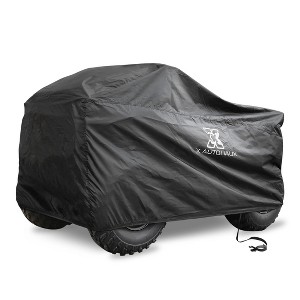 Unique Bargains Quad ATV Cover 4 Wheelers Cover Waterproof All Weather Protector Universal Fit Black with Silver Coating Inside - 1 of 4