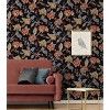 NextWall Kianna Jacobean Peel and Stick Wallpaper Black: Vintage Botanical Floral, Self-Adhesive, Repositionable, Washable - 2 of 4