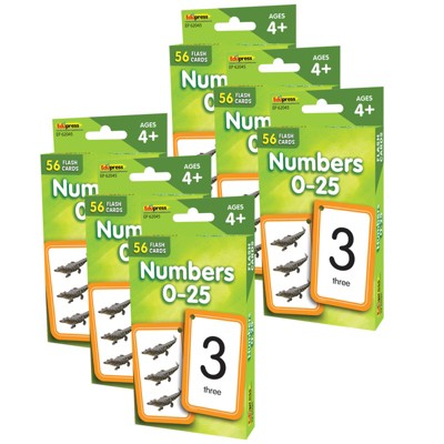 Edupress Numbers 0-25 Flash Cards, 6 Packs