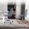 FONTOI Task and Office Chairs, Office Chair with Cross-Leg and Adjustable Height, Armless Swivel for Home Office, Blue, 20.4"*22.8"*29.3" - 4 of 4