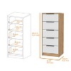 NicBex 5 Drawers Dresser for Bedroom,Modern Style Wooden Drawers with Black Handle,Dressers for Kids Room,Living Room,Entry and Hallway - image 3 of 4