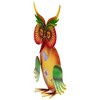 Northlight 11" Orange and Green Metal Owl Outdoor Decoration - 4 of 4