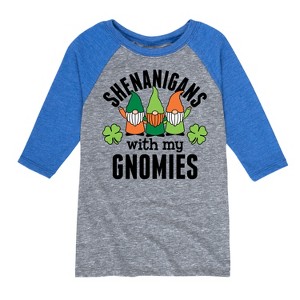 Boys' - Instant Message - St. Patrick's Day Shenanigans with my Gnomies Raglan Graphic T-Shirt - 1 of 3
