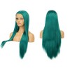 Unique Bargains Women's Long Straight Lace Front Wigs with Adjustable Wig Cap 24" 1 Pc - 3 of 4