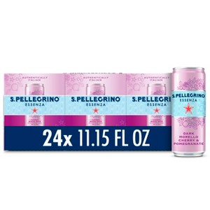 SanPellegrino Essenza Dark Morello Cherry & Pomegranate Flavored Mineral Water - 11.15 Fl Oz Can (Pack of 24) - 1 of 4