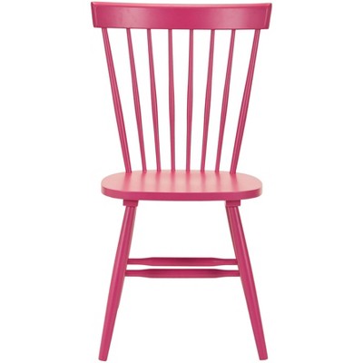 Raspberry High Back Wood Windsor Side Chair Set