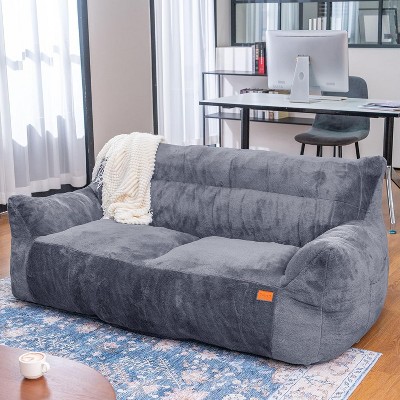 Hooseng Bean Bag Chair, Bean Bag Sofa with Tufted Soft Stuffed Filling, Big Bean Bag Chairs for Adults Oversized Beanbag Chair Lazy Sofa