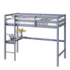 NicBex Twin Size Loft Bed with Built-in Desk,Sturdy Rubber Wood Bunk Bed with Safety Rails & Ladder,High Loft Bed for Teens,Adults - 2 of 4