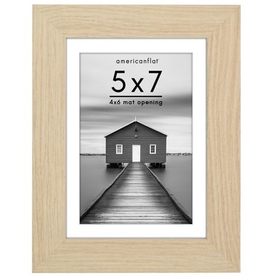 Americanflat Wide Molding Picture Frame with Mat