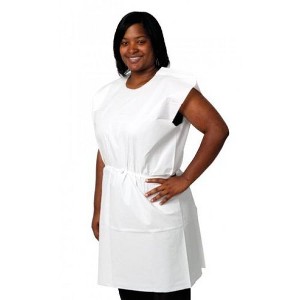 Pro Advantage P750023 Exam Gown Tissue/ Poly/ Tissue 30 in. x 42 in. White (case of 50) - 1 of 2