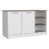 NicBex Kitchen Island Cart with 3 Open Shelves and 2 Cabinets,Kitchen Island with Storage,Modern Kitchen Cart,Island Table for Kitchen - 4 of 4