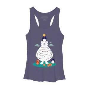 Women's Design By Humans Christmas in Arctic By StevenToang Racerback Tank Top - 1 of 3