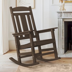 Arceso Outdoor Rocking Chair and Side Table Set, Weather Resistant Proch Rocker for Adult - 1 of 4