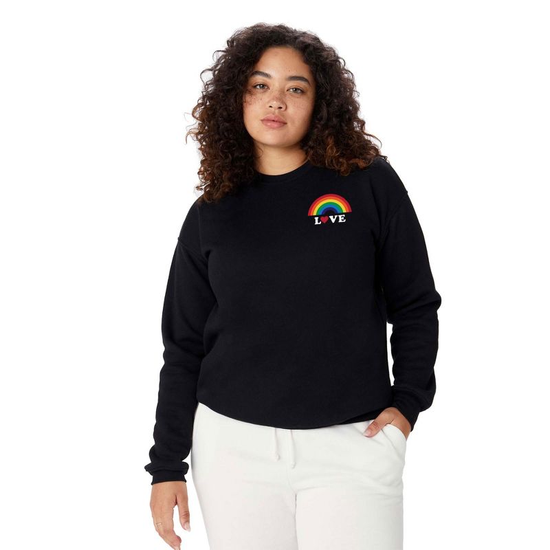 CynthiaF 70s Love Rainbow Sweatshirt - Deny Designs, 2 of 5