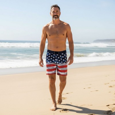 Burnside Men's Boardshorts Stars and Stripes USA | Red, White, Blue 30 — фото 3