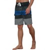 Lars Amadeus Men's Drawstring Waist Contrast Color Stripes Printed Summer Swim Shorts - 4 of 4