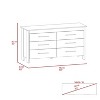 NicBex 6 Drawer Double Dresser for Bedroom,Modern Style  Drawers with Black Metal Pulls,Dressers for Kids Room,Living Room,Entry and Hallway - 3 of 4