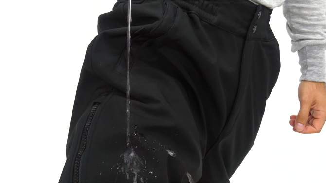 RefrigiWear Men's Warm Water-Resistant Softshell Pants with Micro-Fleece Lining, 2 of 8, play video
