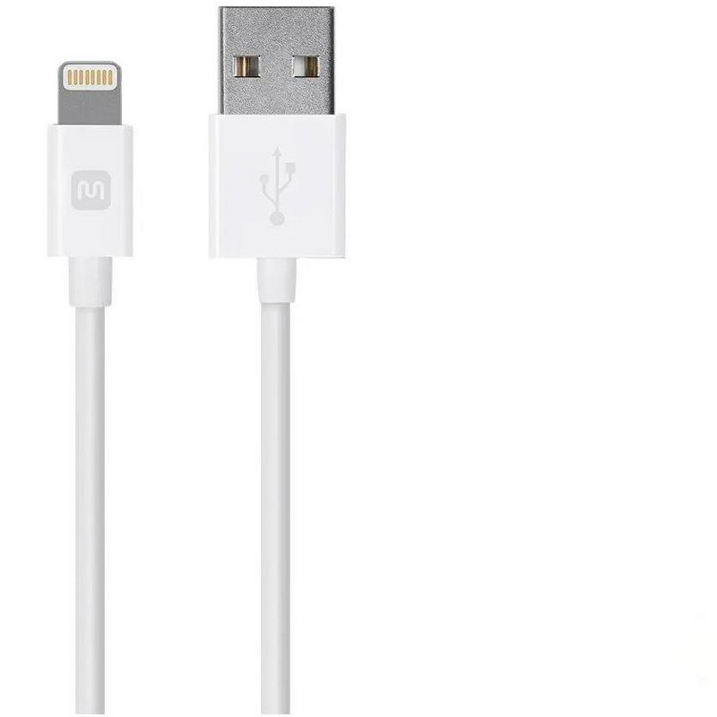 Monoprice Apple MFi Certified Lightning to USB Charge & Sync Cable - 10 Feet - White | iPhone X, 8, 8 Plus, 7, 7 Plus, 6, 6 Plus, 5S - Select Series, 1 of 7