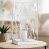 Creekwood Home Modern Geometric Metal Cage Table Lamp Black - 4 of 4