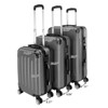 Karl Home 3in1 Set Portable ABS Trolley Case 20 inch / 24 inch / 28 inch Black - 3 of 4