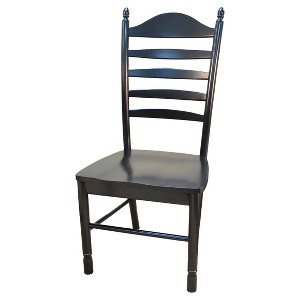 Carolina Living Josefine Dining Chair Antique Black and Table: Ladder-Back, Wood Frame, Armless Design - 1 of 3