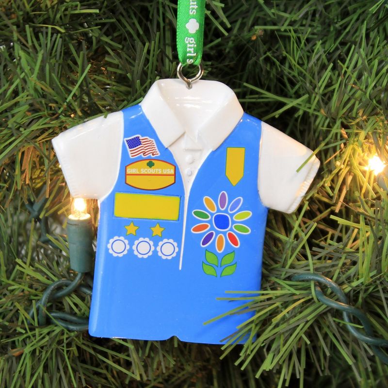 Kurt S. Adler 3.5 Inch Girl Scouts Of Usa Vest Christmas Patches Tree Ornaments, 2 of 4