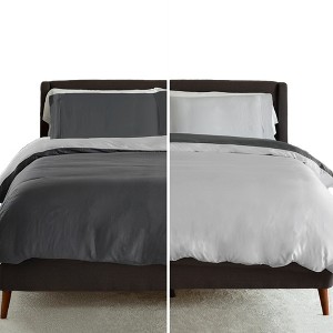 Cariloha Sateen Color Block Duvet Cover - 1 of 4