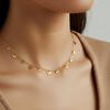 Anna-Kaci Butterfly Charm Necklace with Delicate Miniature Pendant Accents and Dainty Chain Design for a Soft Feminine Layered Look - Gold - 3 of 4