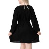 HAPPY BAY Women's Loose Beachwear Dress Vacation Swimwear Swim Suit Holiday Summer Short Beach Dress Flowy Bathing Suit Cover Ups 8-12 Black Solid - 3 of 4