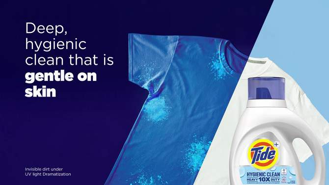 Tide Free & Gentle High Efficiency Hygienic Clean Heavy Duty Laundry Detergent Liquid Soap, 2 of 11, play video