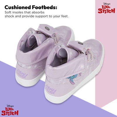Мужские кроссовки Disney Girls Lilo & Stitch Sneakers - Lilo and Stitch High Top Athletic Shoes - Lilo and Stitch High Top Lace Up Sneakers (Lavender, 13) — фото 5