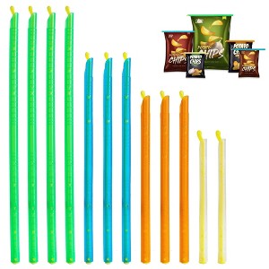 McKay 12-Pack Reusable Food Bag Sealer and Snack Clips - Odorless Airtight Bag Clips Set - 1 of 4