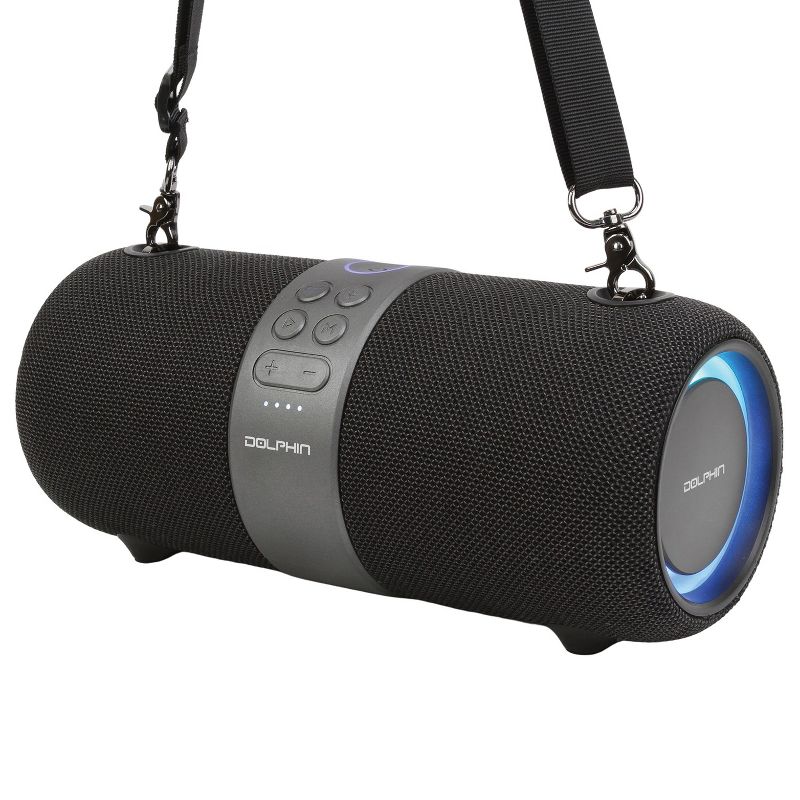 Dolphin® Audio LX60 Series Waterproof Portable Bluetooth®/FM Radio/USB/microSD™ Card Boom Box with DSP (Black), 2 of 7