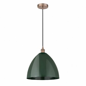 Plymouth Dome - 1 Light Cord Hung Mini Pendant In Industrial Style-18.75 Inches Tall and 16 Inches Wide - 1 of 1