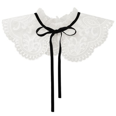 Elerevyo Women Blouse Detachable Neck Ruff Fake Dickey Collar 1 Pc