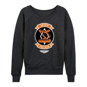 Women's - Top Gun: Maverick - Coyote Badge Lightweight French Terry Slouchy - 1 of 4