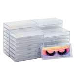 Stockroom Plus 30-Pack Holographic Silver Empty Lash Boxes for False Eyelashes, Lash Cases Empty Bulk Wholesale with Paper Card, 4.4 x 2 In