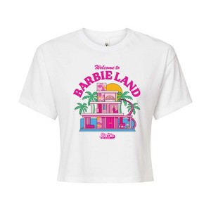 Women's - Barbie - Welcome To Barbie Land Cropped Graphic T-Shirt - 1 of 4