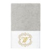 Linum Home Textiles 100% Turkish Cotton MONICA Gold Thread 3PC Embellished Towel Set - 3 of 4